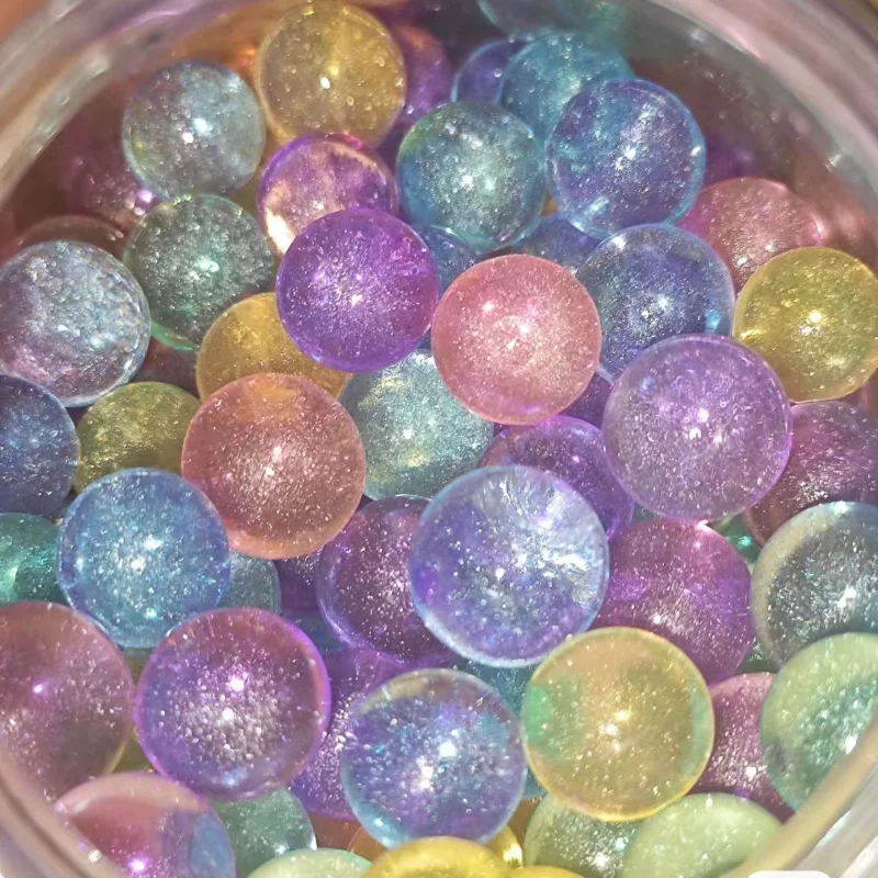 

Shiny Glitter Jelly Water Beads Pearl Shaped Crystal Soil Cute Growing Water Beads Magic Big Gel Balls Floral Wedding Home Decor