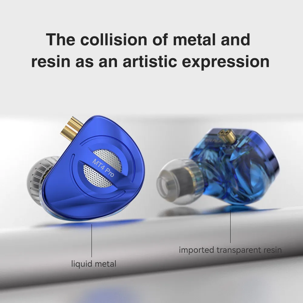 TRN MT4 PRO 2DD سماعة أذن باس عالية الأداء مزدوج ديناميكي HiFi تشغيل إلغاء الضوضاء سماعة TRN المتجر الرئيسي