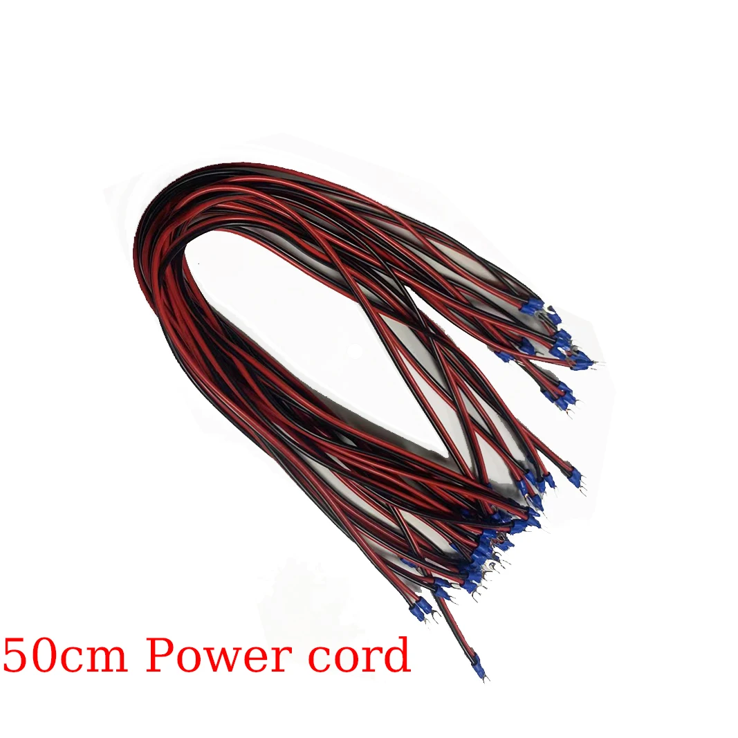 

5V Positive And Negative Pole U-shaped two-End Power Cord LED Module Single Color Double Color Use 50cm Red And Black Wire