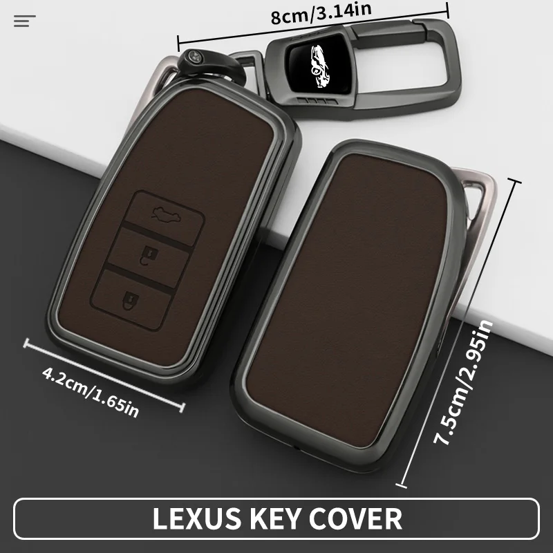 For Lexus ES250/300 GS300/450 NX200/300 RX300/450 LX570 XM38 Metal Car Key Protective Case - Key Cover Holder Funda Llave