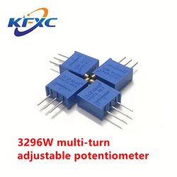 Resistor variável da elevada precisão, potenciômetro do aparador do multiturn, 3296W, 50 100 200 500 1K 2K 5K 10K 20K 50K 100K 2