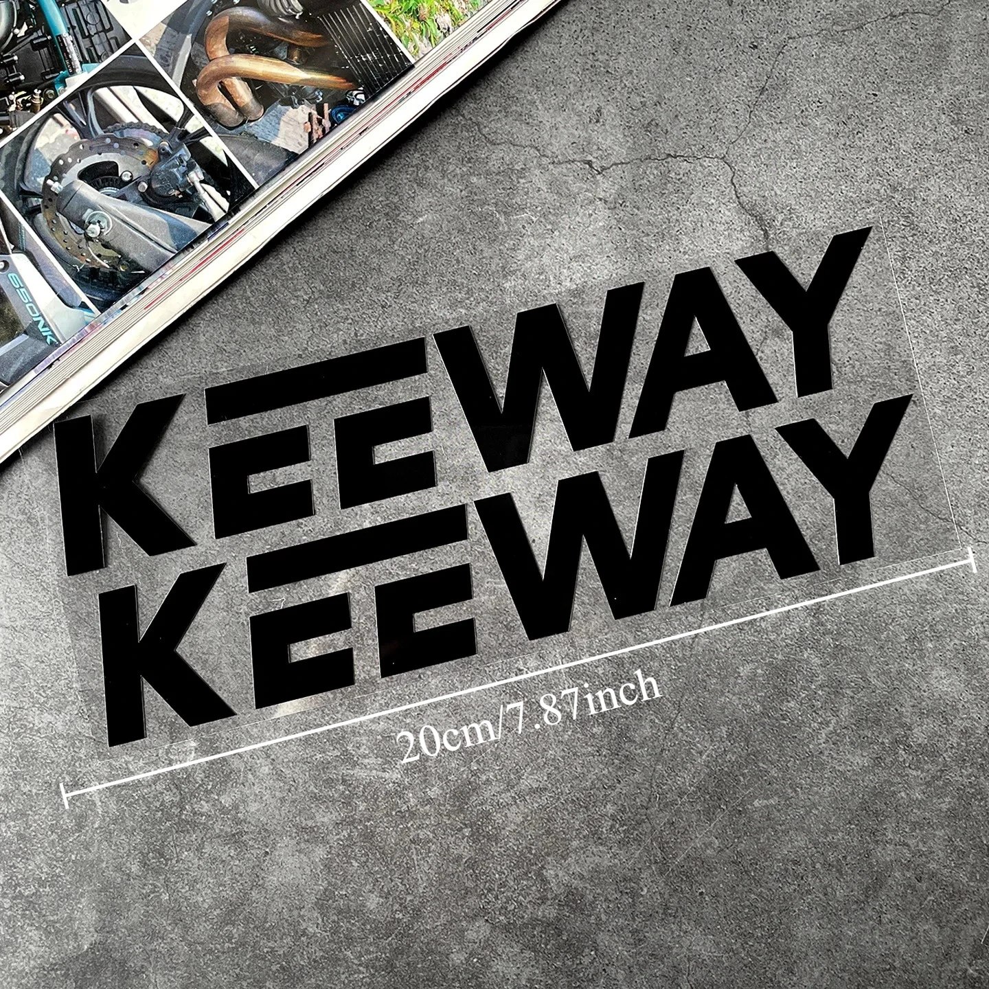 1Set Keeway Lettering Matte Vinyl Motorcycle Fairing Tank Fender Helmet Decal Sticker Waterproof Scratchproof Removable view 2