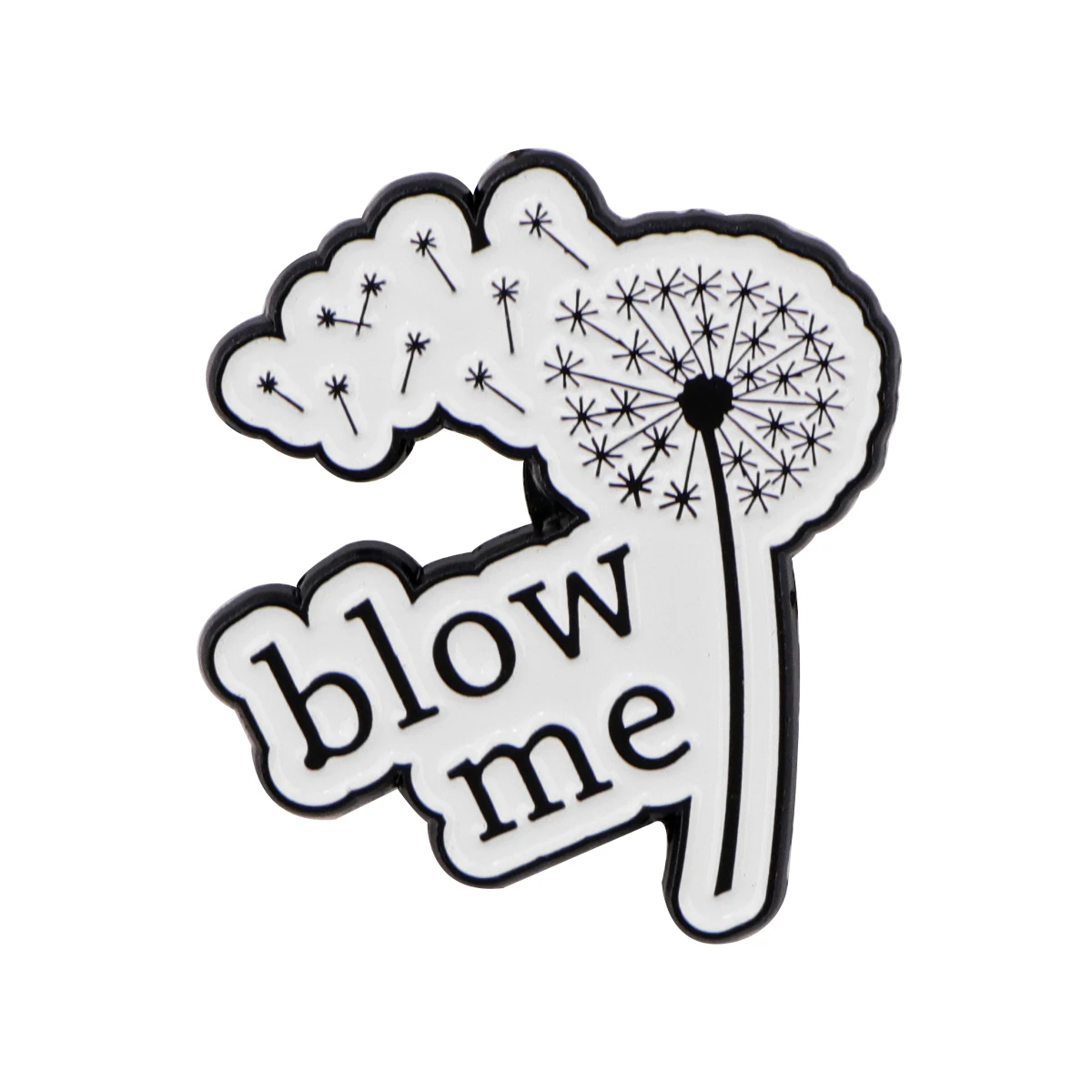 White Dandelion Pin Lapel Pins for Backpacks Quotation Enamel Pin Cute Collar Badges Brooch Accessories Fashion Jewelry Gifts