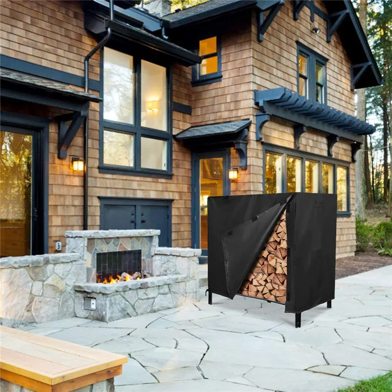 Rainproof Rural Oxford Cloth Thickened Firewood Cover Outdoor Fireplace Firewood Rack Waterproof Cover