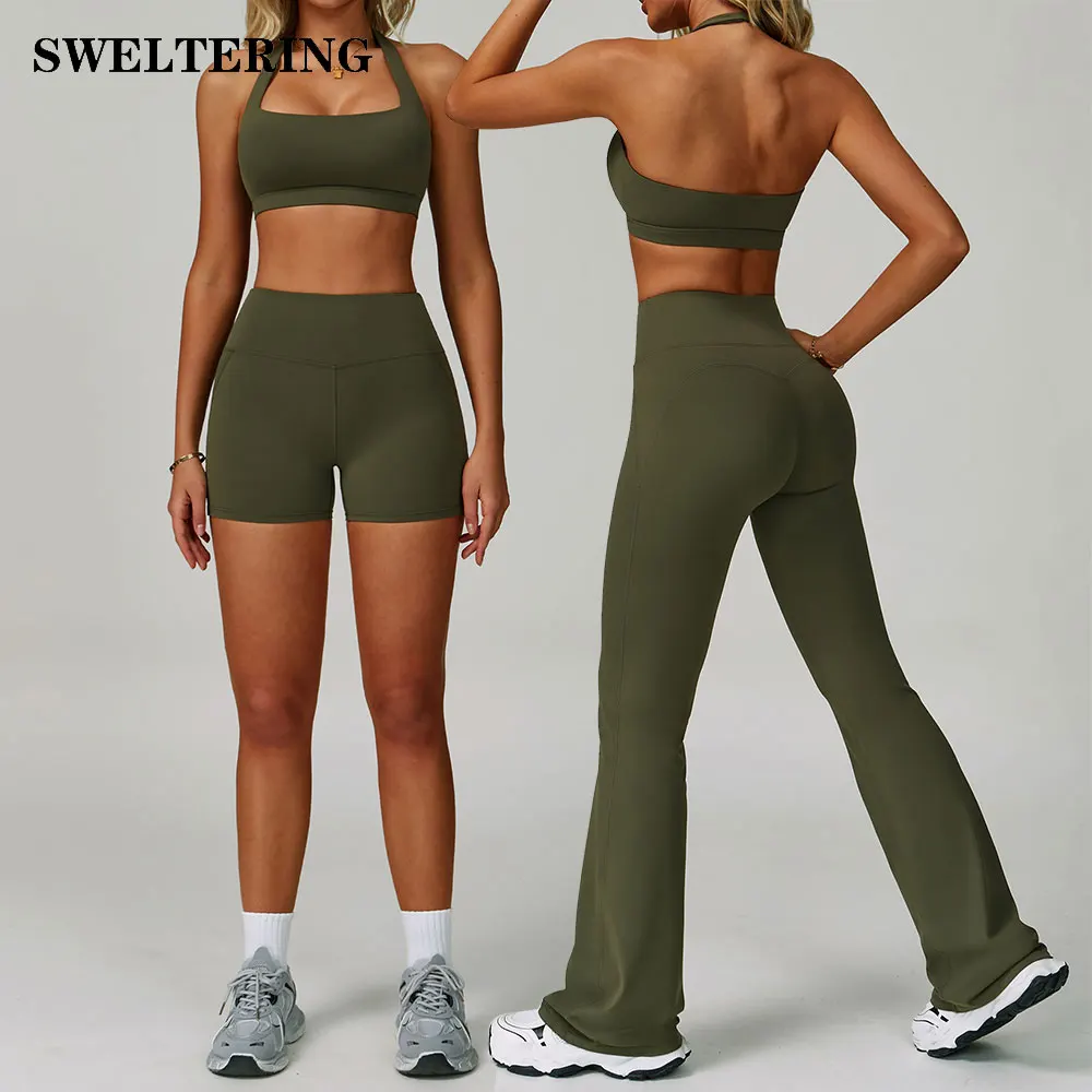 Women Tracksuit Yoga Set 2 Piece Gym Clothes Seamless Sportswear Workout Clothes Athletic Wear Legging Fitness Bra Sports Suits