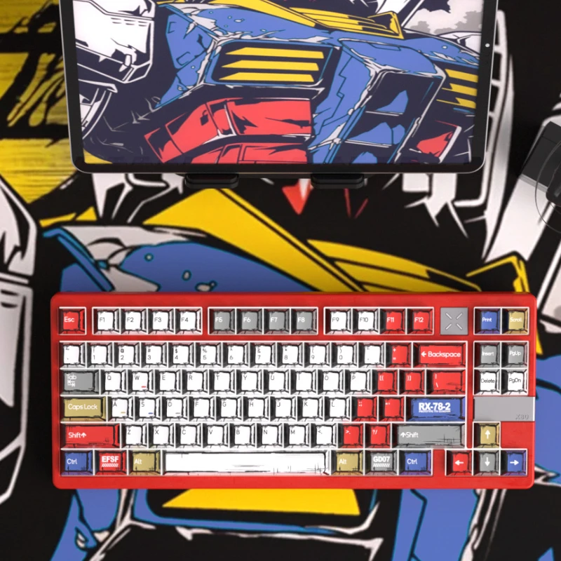 Tampa de chave em quadrinhos cereja 134 teclas sublimadas personalizadas teclas de teclado mecânico para jogos escritório trabalho doméstico