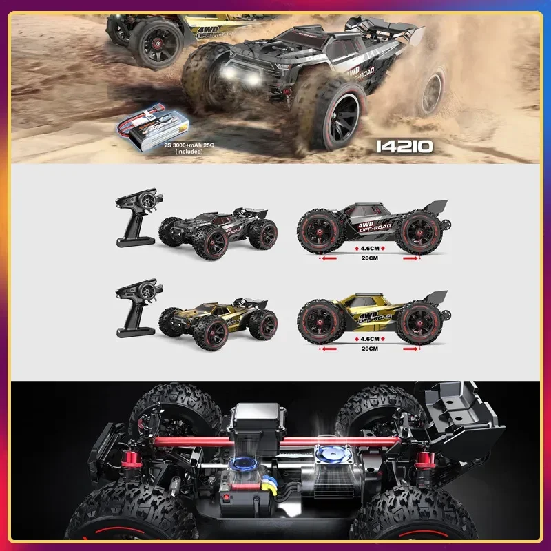 Auf Lager Mjx Hyper Go Brushless 14209/14210 Wüstenkarte Hochgeschwindigkeitsfahrzeug 2,4 g Fernbedienung Racing 4wd Fernbedienungsfahrzeug