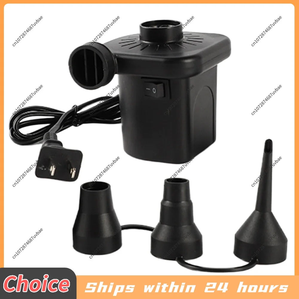 Electric Air Pump with 3 Nozzles Air Mattress Pump Inflator/Deflator Pumps for Inflatables Air Mattress Bed Couch Swim Ring