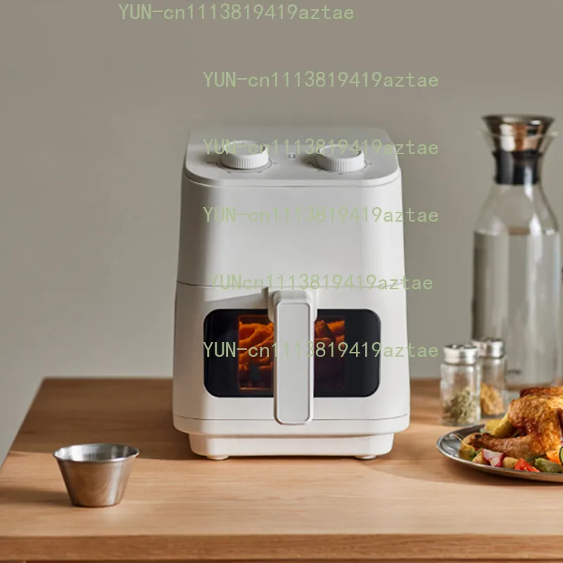 New Extended Visual Air Fryer, Multifunctional Oil-Free Household Electric Air Fryer with Zero-Coating Metal Inner Pot