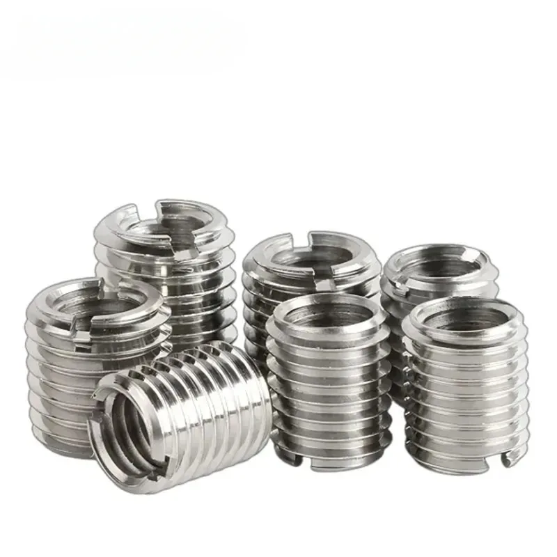 Wire Thread Insert Sleeve Conversion Nut 304 Stainless Steel Slotted Inside Outside Self tapping Thread Adapter Screw M2-M12