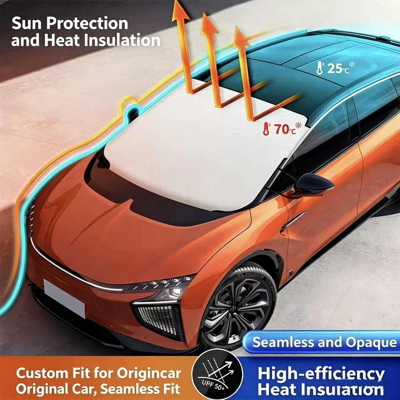For Jetour T2/T1 Dashing/X70 Plus/X50 Sunshade Thermal Insulation Sun Protection Front Windshield Snow Shield Thermal insulation