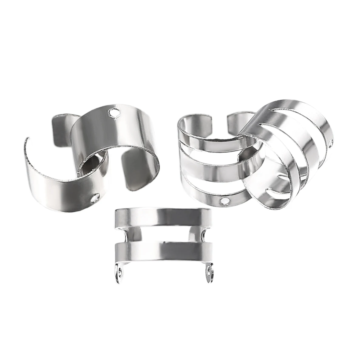 10-11mm Stainless Steel Double/Triple-Wire Earring Clips for DIY Jewelry Making Necklaces Bracelets Pendants Accessories - view 5