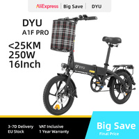 DYU A1F Pro E-bike 250W Brushless Motor 36V7.5AH Lithium Battery Aluminum Alloy Electric Bicycle 16 Inch Tire City Electric Bike