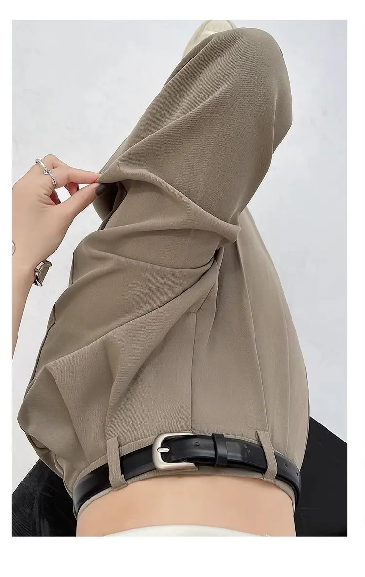 Multicolor Office High-waisted Wide-leg Suit Pants Women's 2025 Autumn Loose and Drape Casual Straight Mopping Trousers