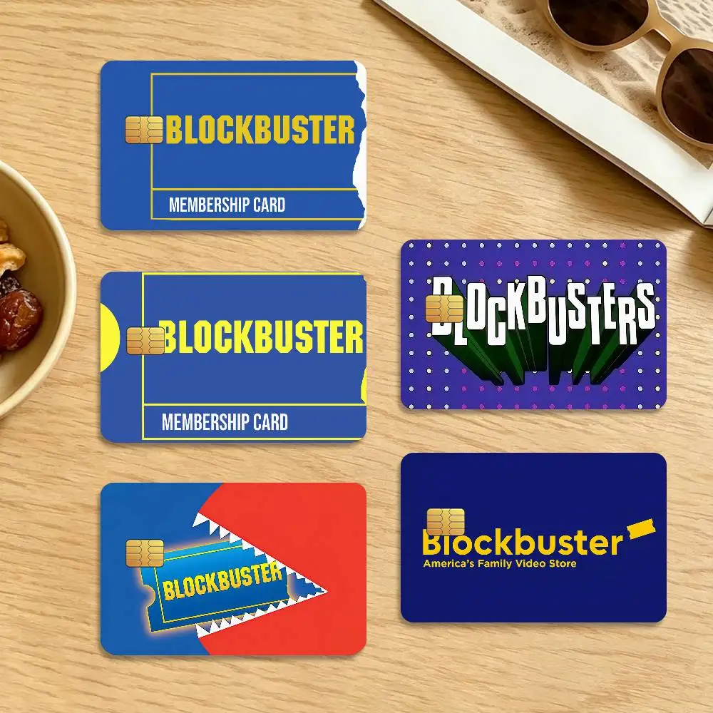 Brand  Waterproof Anti-Scratch Card Skin Stickers 4Pcs Stylish Decor Covers for Credit & Debit Cards B-Blockbuster
