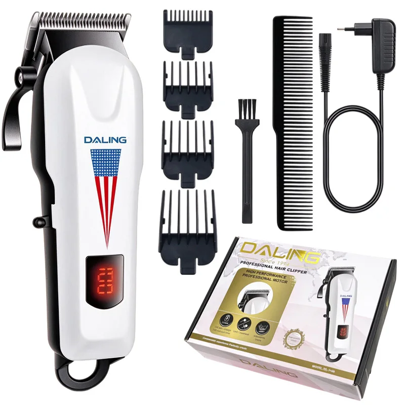 DL1163 Professional Cord/Cordless Hair Clipper, Adjustable Beard & Hair Trimmer, Rechargeable Barber Hair Cutter for Men