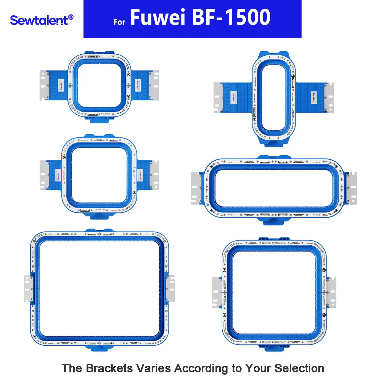 Fuwei BF1500 FW1501R BC-1501 1502 1504 1506 embroidery machines with Sewtalent Mighty hoop Magnetic embroidery hoops MaggieFrame