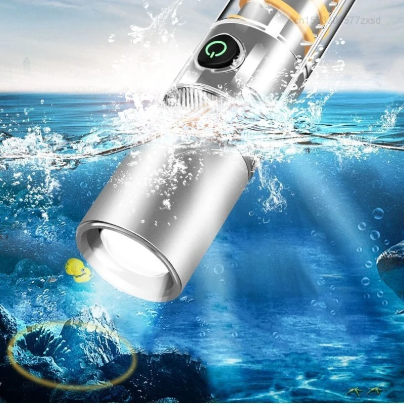 Xiaomi SMILING SHARK Super Bright LED Flashlight Type-C Fast Charging Zoom Flashlight 5 Lighting Mode Outdoor Camping Fishing