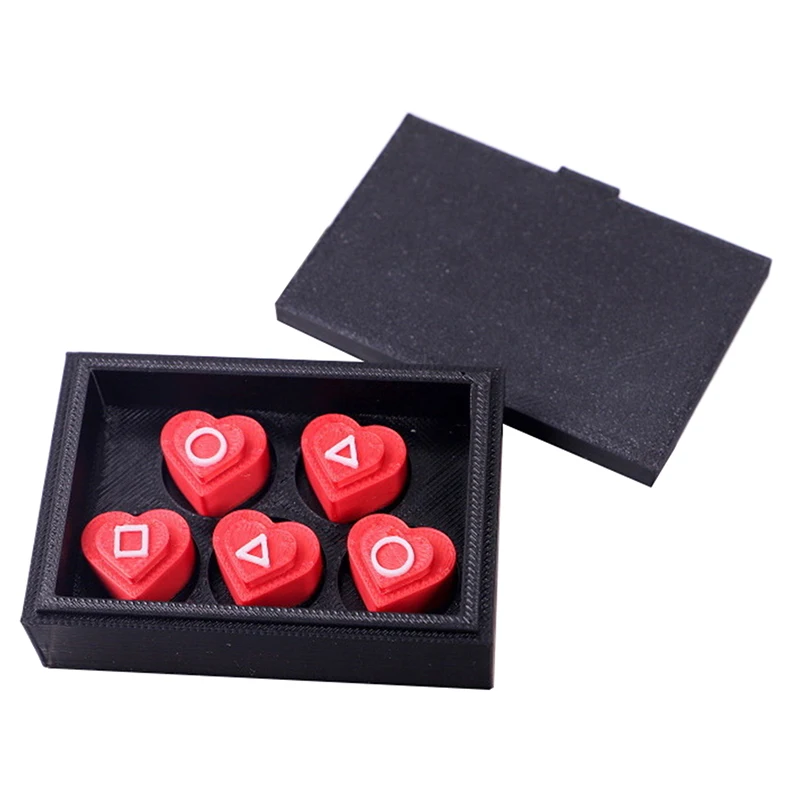 Love Shape Dice Gonggi Jack Stone Pebbles Set Funny Gonggi Korean Game Traditional Play Game Valentine's Day Gift