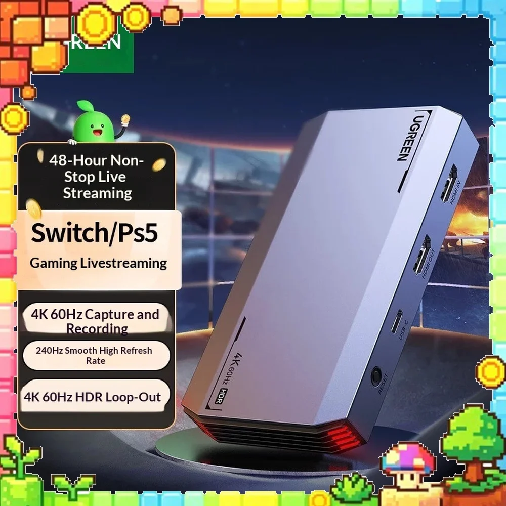 UGREEN CM700 HDMI Video Capture Card 4K 60Hz 240Hz HDR Loop Out for Gaming Streaming Meeting