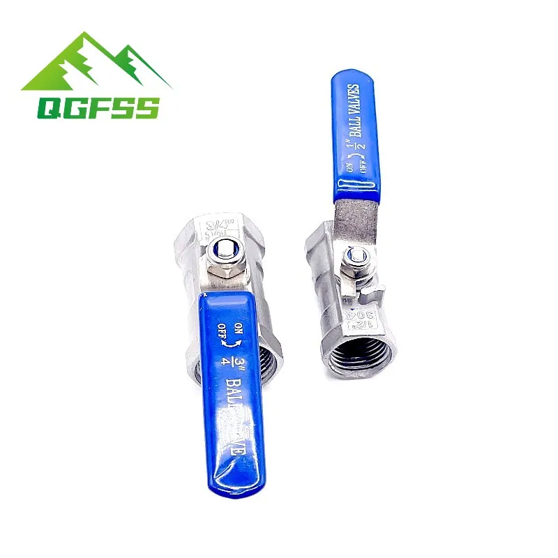 SS 304 Stainless Steel one-piece Ball Valve Female Threaded 1/4\