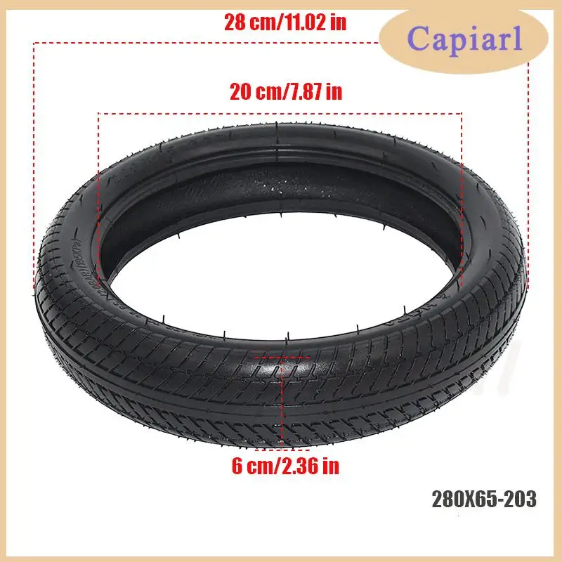 280x65-203 Pneumatic Tire Inner Tube Outer Tyre 12 inch for Children\'s Bicycle Trolley Baby Stroller Handcart Wheels Parts