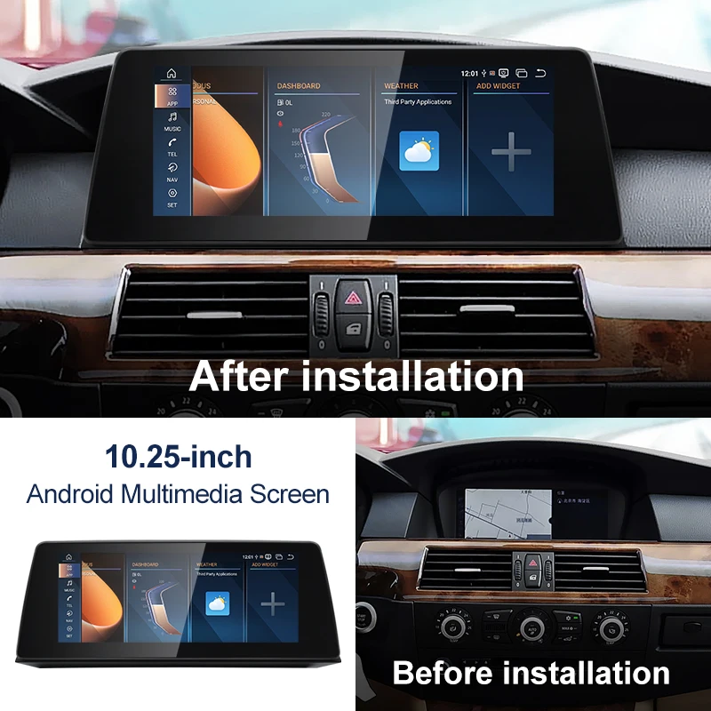 2024 New ID6 ID7 ID8 Android 13 Qualcomm680 Snapdragon6225 8GB 256GB 10.25inch For BMW 3/5Series E60 E61 E90 E91Car CarPlay AUTO