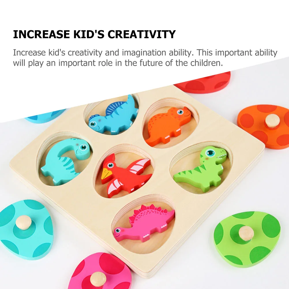 

3D Dinosaur Egg Puzzle Multi-Layer Educational Wooden Puzzle Plaything Cognitive Hand Eye Coordination for Kids