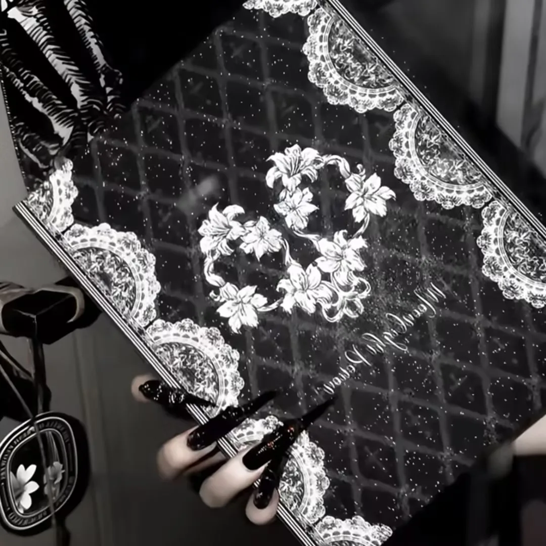 Gothic Dream Flower A5 Photo Card Album 4 Grid Refillable Binder for 3 Inch Kpop Photocards Anime Polaroid Storage Book