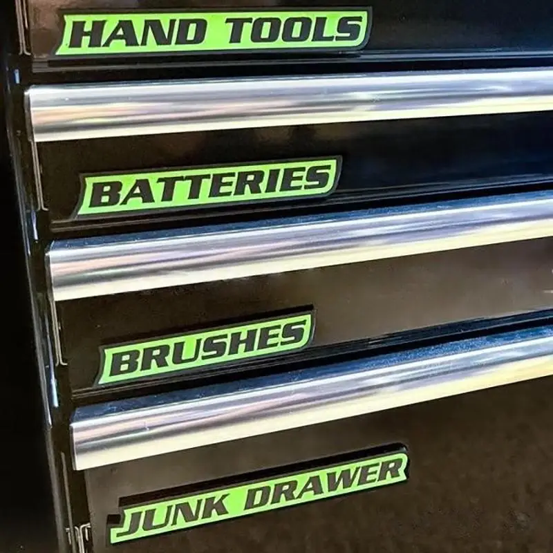 12 Pack Magnetic Toolbox Labels 3D Printed Reusable Tool Box Organizing Accessories General Purpose