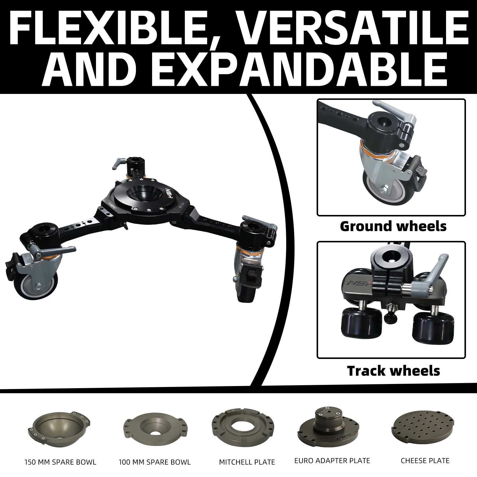 NSH-NC-X31 Triangle Monopod Device Photography Accessory Video Film Equipment High Load Capacity High Quality Aluminum