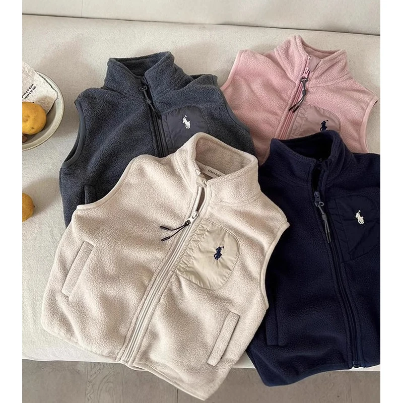 

Children's fleece vest autumn and winter Double-sided fleece fabric vest