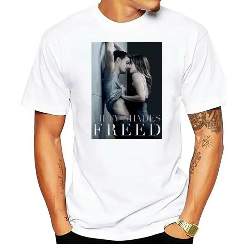 2022 Summer T Shirt The Movie 2022 Fifty Shades Freed Poster Crew Neck Regular Short Sleeve Tee Shirt For Men