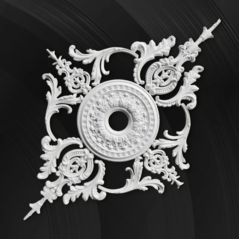 European plaster oval parquet light panel ceiling wall flower ceiling lamp pool decorative modeling Xiaohongshu same light panel