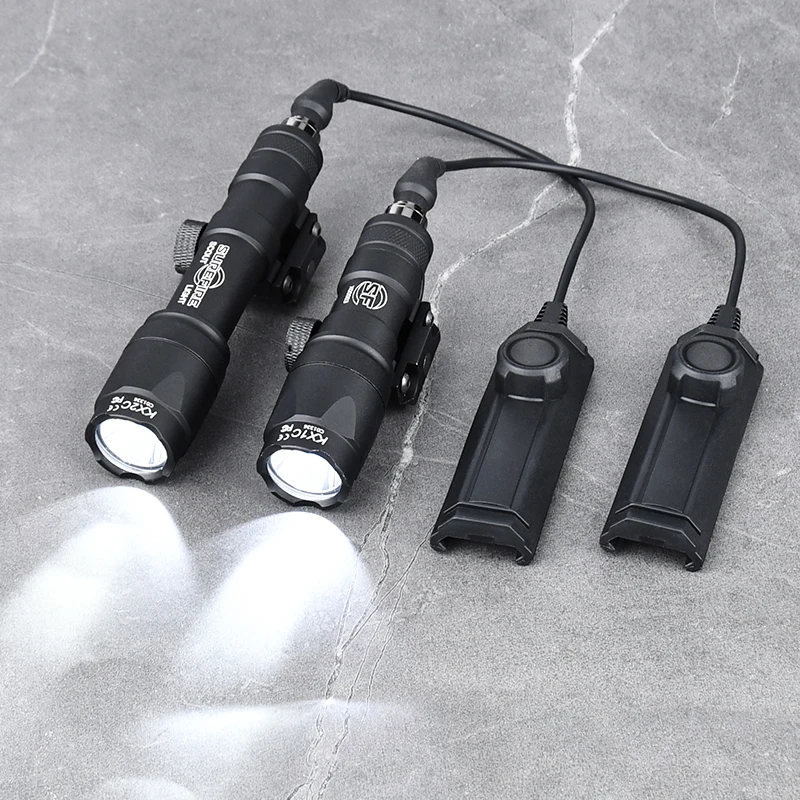 

KDA Hunting M300 M600 SF Scout Light, двойной переключатель, кнопка постоянного включения, 20 мм, тактический фонарик высокой мощности 400/600 люмен