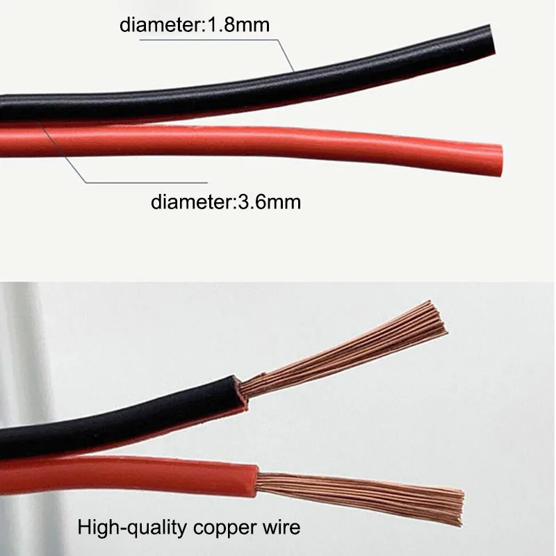 Electrical Wire 2 Pin Wires LED Strip Cable 20AWG 22AWG 24AWG 12V Flexible Electric Extension Cable For Lamp Bulb Automotive C1