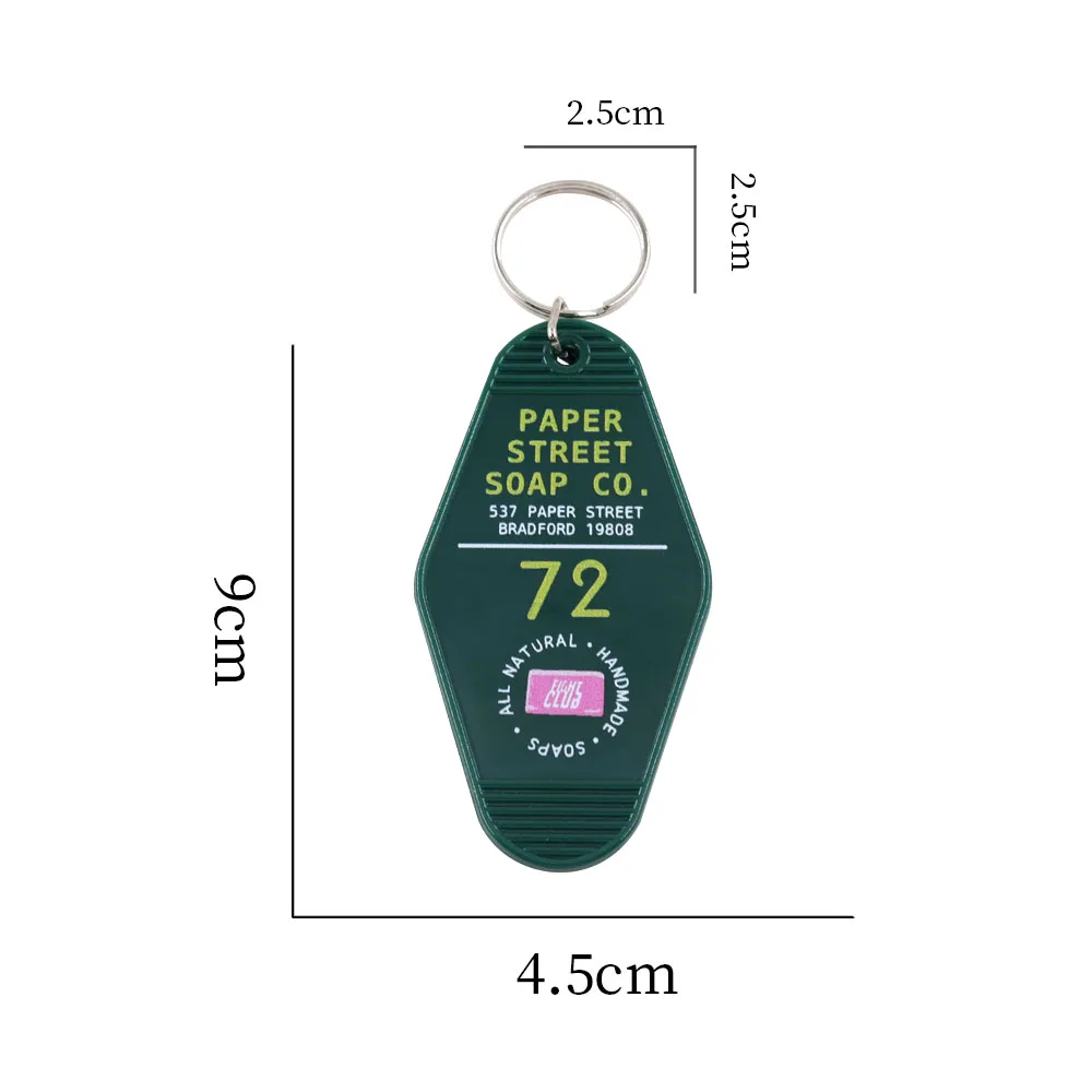 Tyler Durden Fight Club Film Inspired Key Ring Paper Street Soap Co. pendant  accessories fans gift