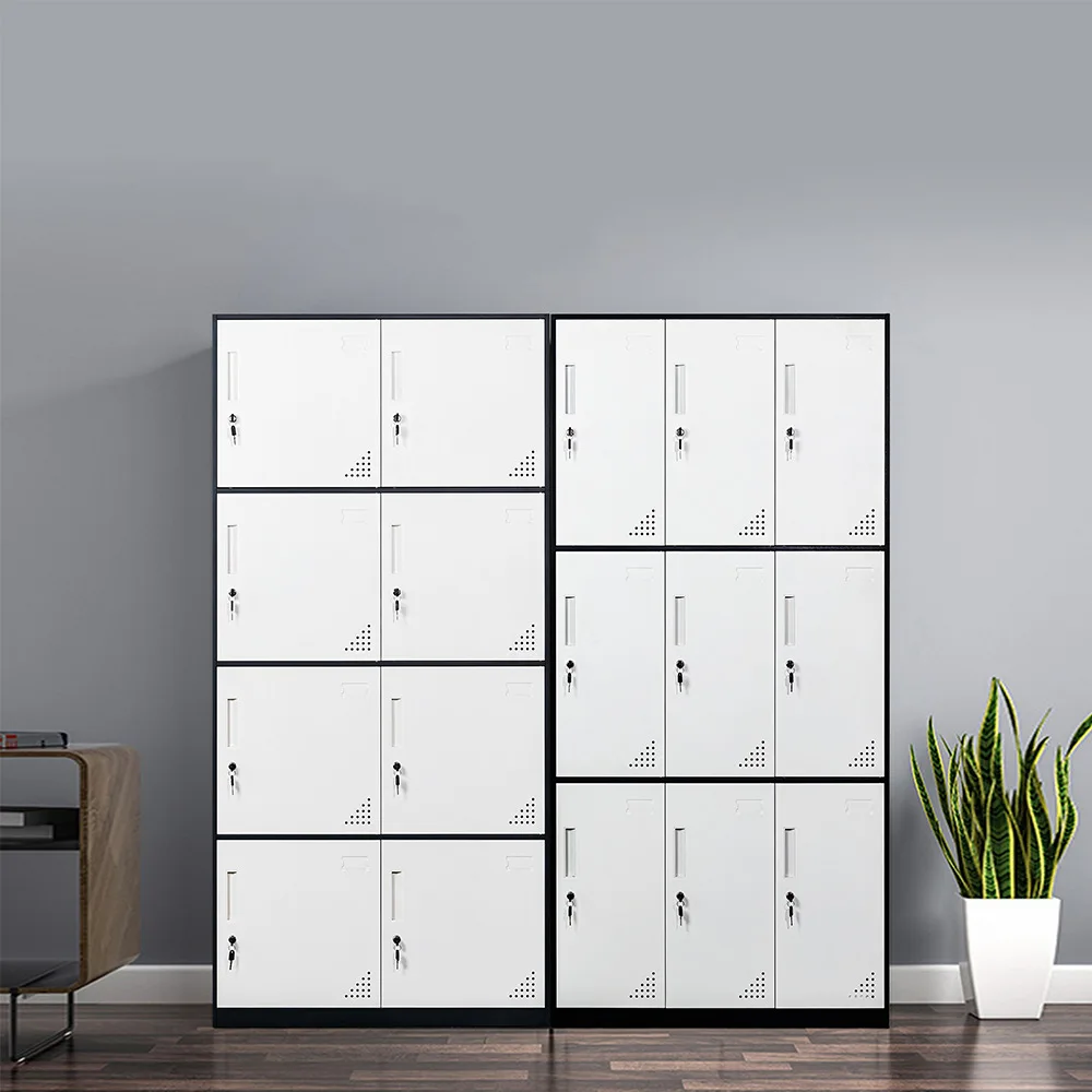 Yjq locker dormitory staff with lock locker bathroom iron storage workshop multi-door wardrobe