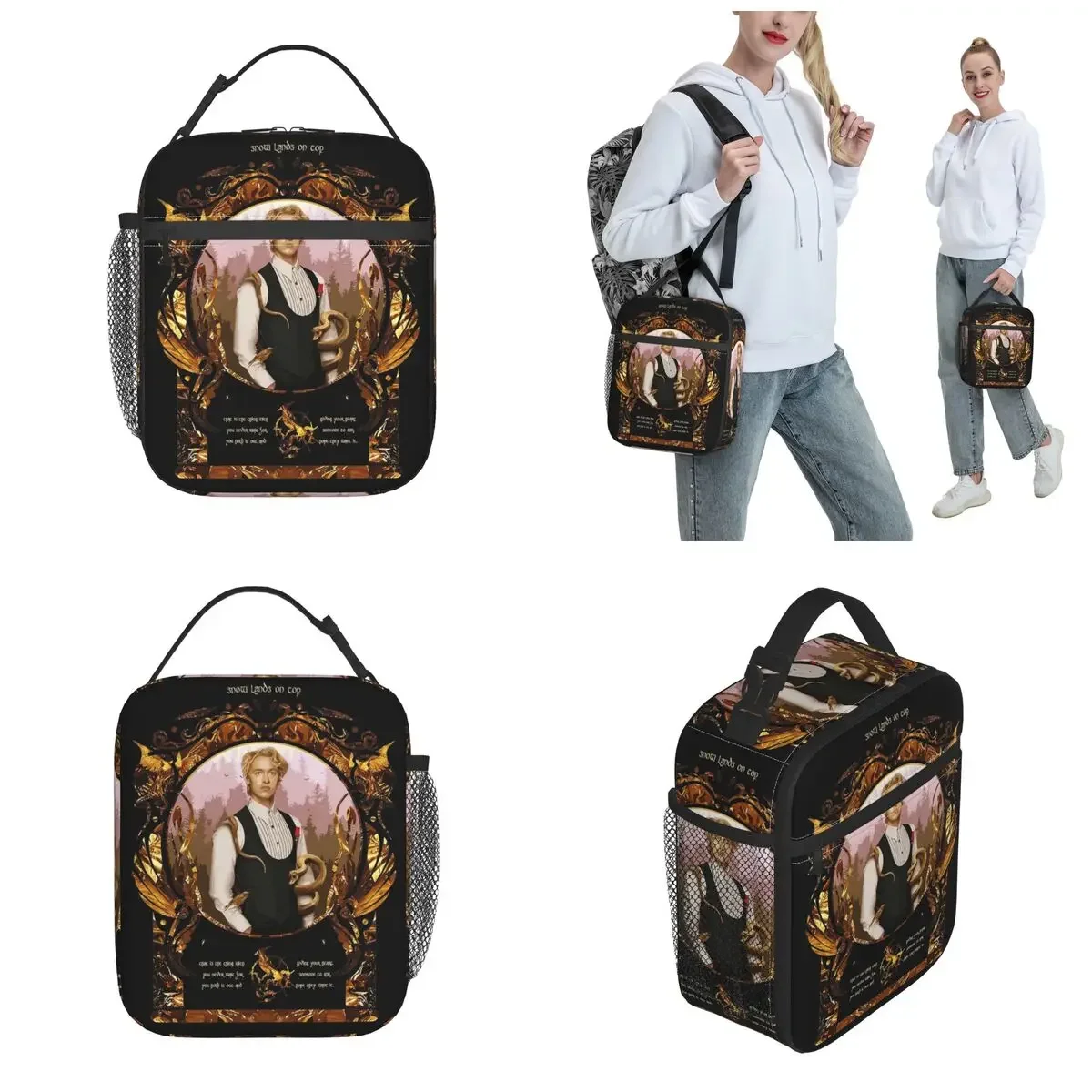 Coriolanus Snow Tom Blyth Insulated Lunch Bag Food Container Bags Portable Cooler Thermal Lunch Boxes For Travel