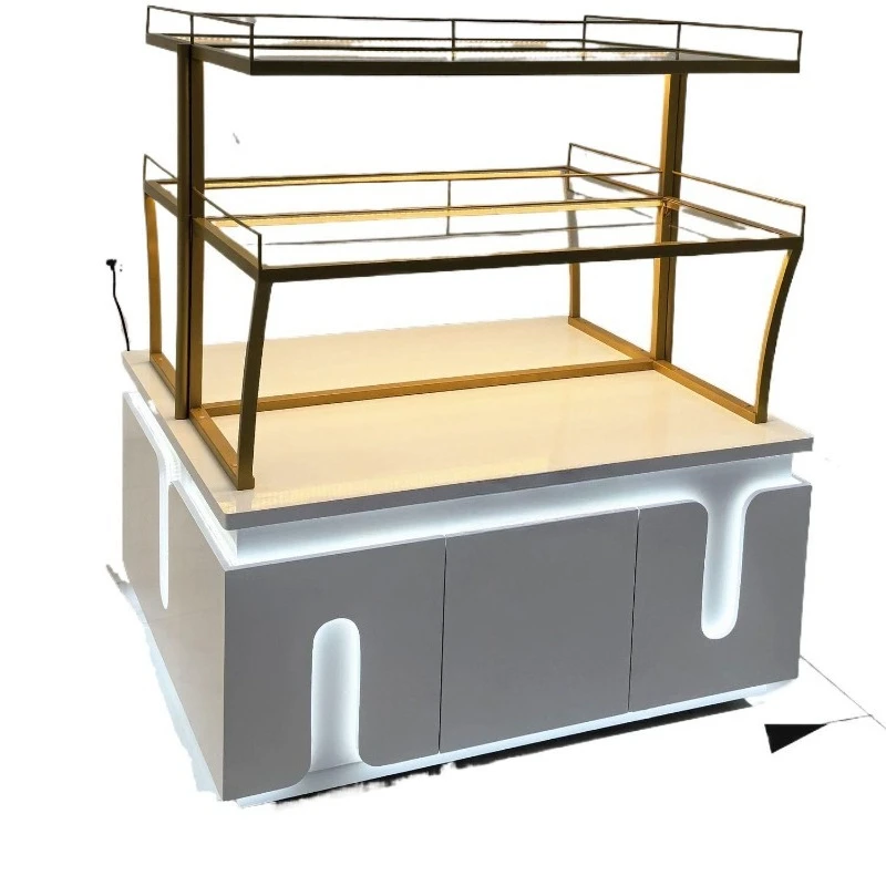 Side Cabinet Baking Shelf Commercial Glass Cake Pastry Shop Model Cabinet