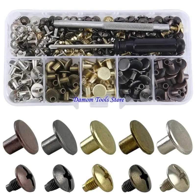 57be-multipurpose-125pieces-chicagos-binding-screws-decoration-set-with-tool-and-screwdriver-home-repair-accessory