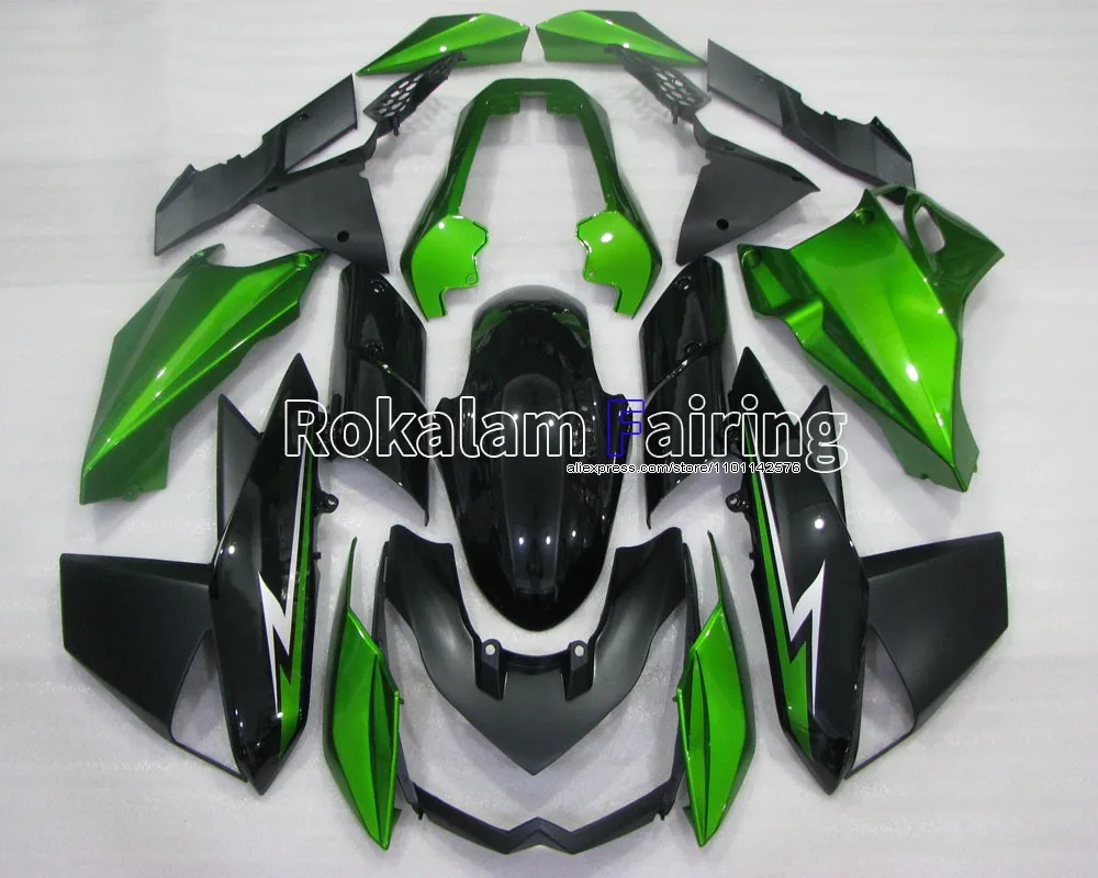 

For Kawasaki Z1000 Body Fairings 2010 2011 2012 2013 Z 1000 10 11 12 13 Green Black Cowlings Kit (Injection molding)