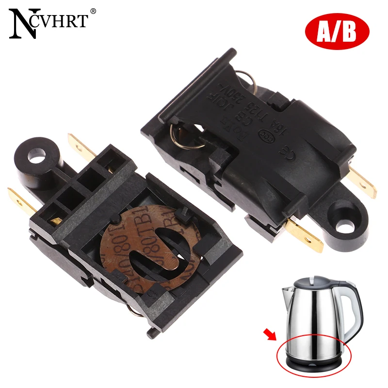 1Pcs Black 13A/16A Switch Electric Kettle Thermostat Switch Steam Pressure Jump Switch Kitchen Parts Accessories