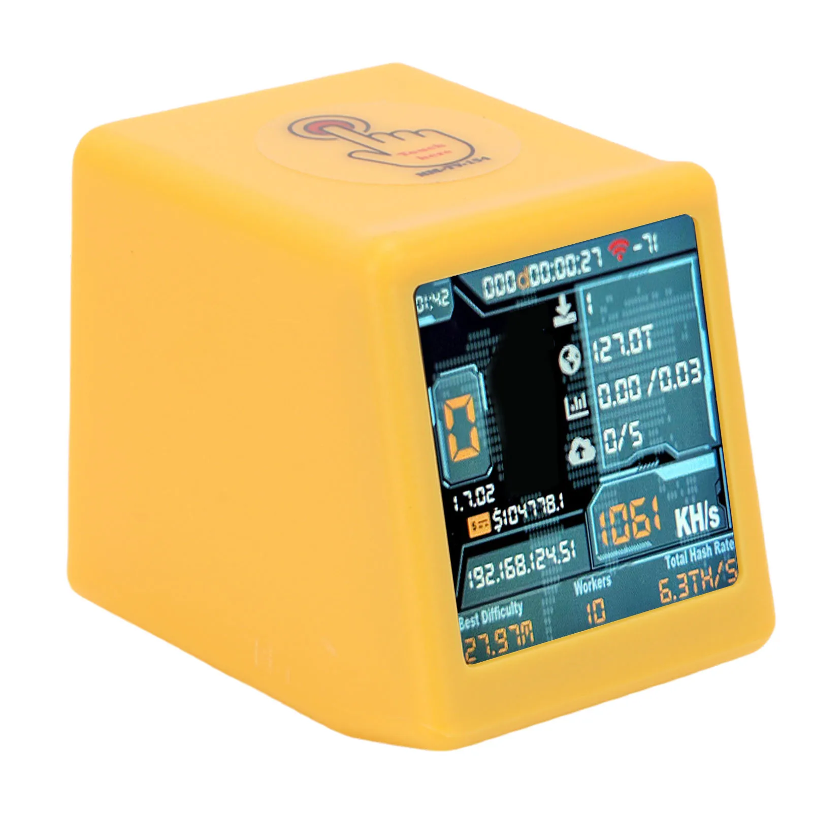 1.54 بوصة شاشة ذكية آلة تعدين العملة المشفرة منفردا اليانصيب مينر واي فاي بلوتوث 1060 KH/s Hashrate أدوات ساعة سطح المكتب #5