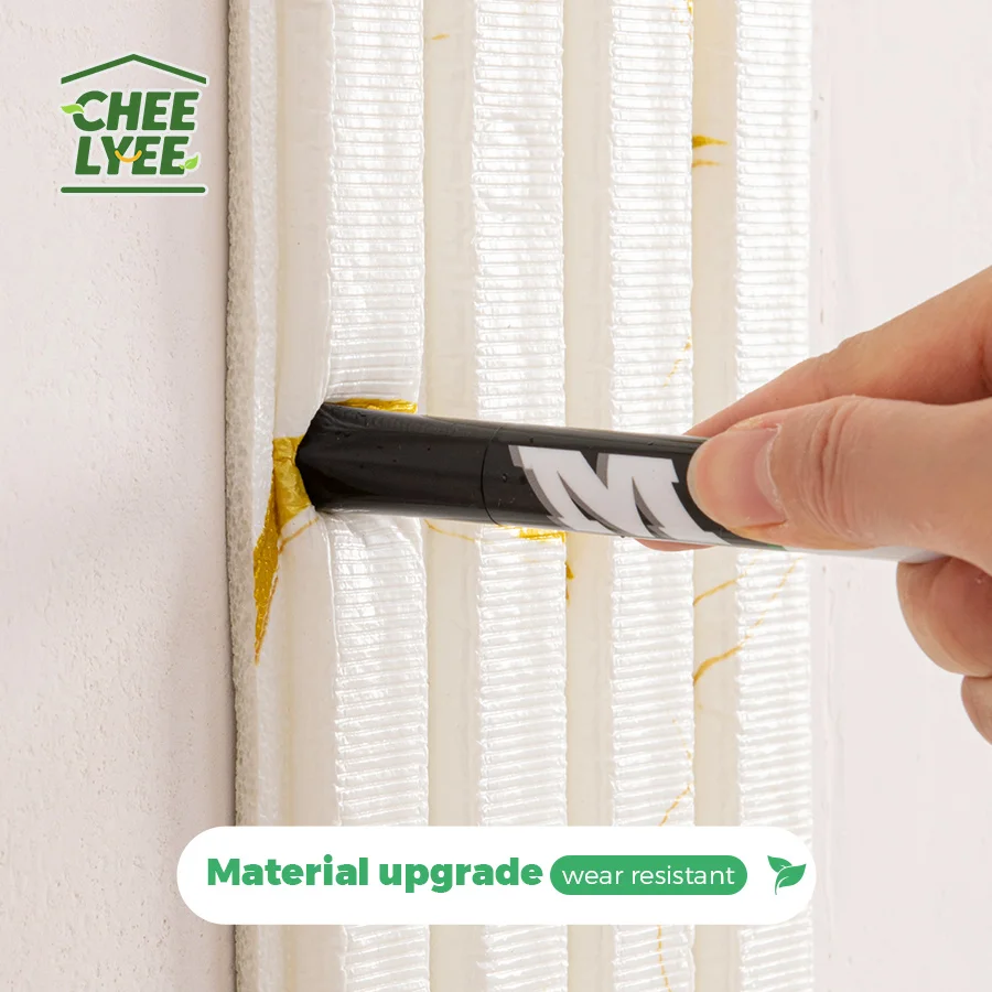 1 لفة ملصق حائط من الفوم Sxp، لوحة حائط ثلاثية الأبعاد، سميكة 11 مم، لوح تنورة ذاتي اللصق، مناسب لجميع المساحات الداخلية #5