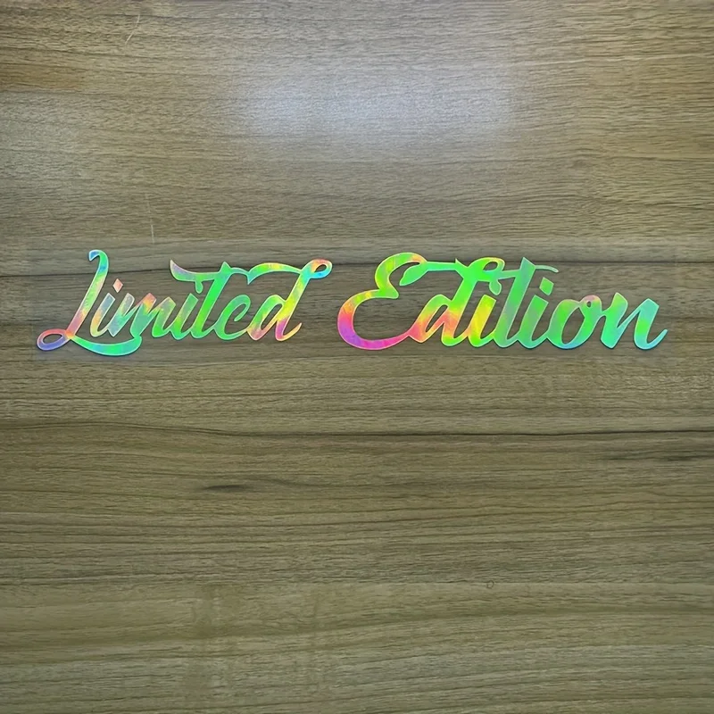 Limited Edition Car Windshield Stickers Auto Windscreen Side Window Waterproof Decor Decals Rainbow Colors Hologram Sticker