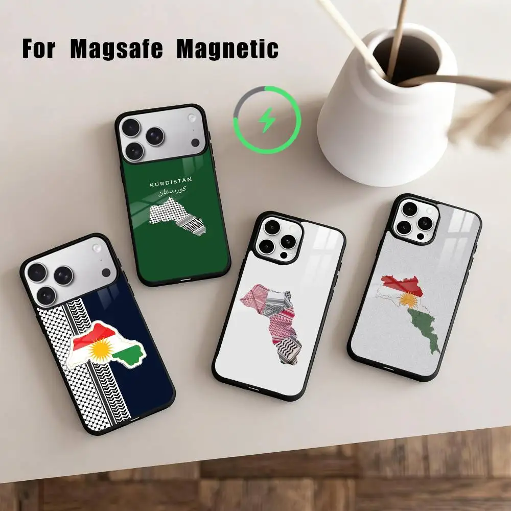 

Kurdistan Flag M-Mobile Phone Case For iPhone 17,16,15,14,13,12,Plus,Pro,Max for Magsafe Magnetic Wireless Charging
