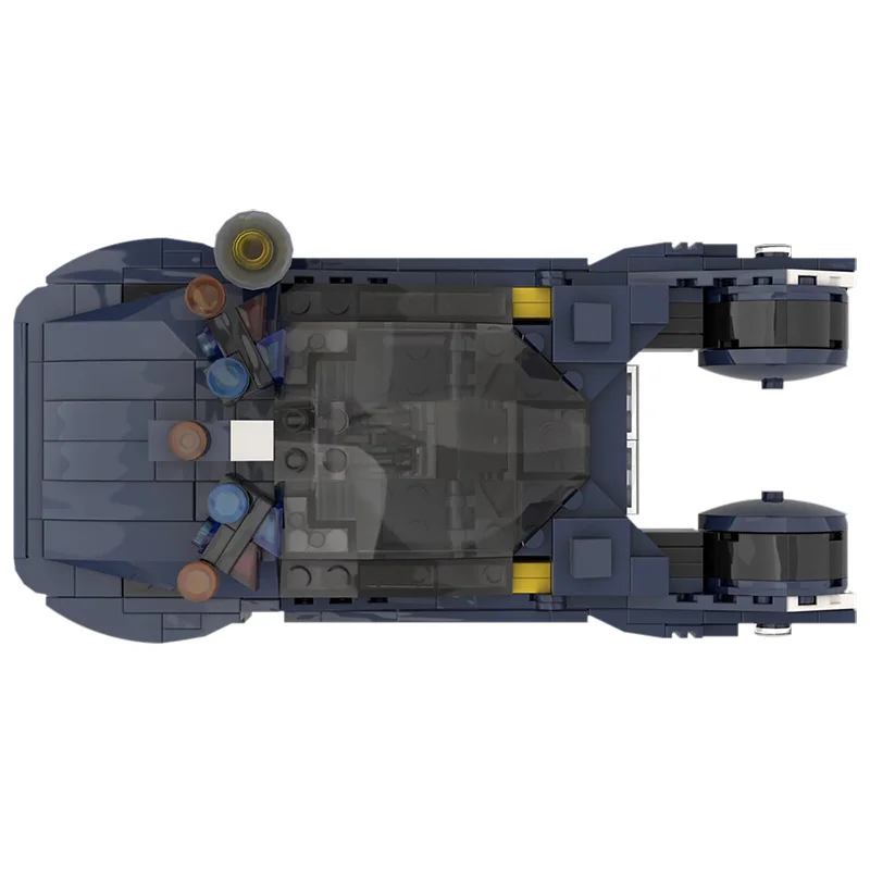 Blade Runner 1982 MOC Building Blocks, Cyberpunk Spinner Car with Neon Lights, Retro Sci-Fi DIY for Film Fans view 2