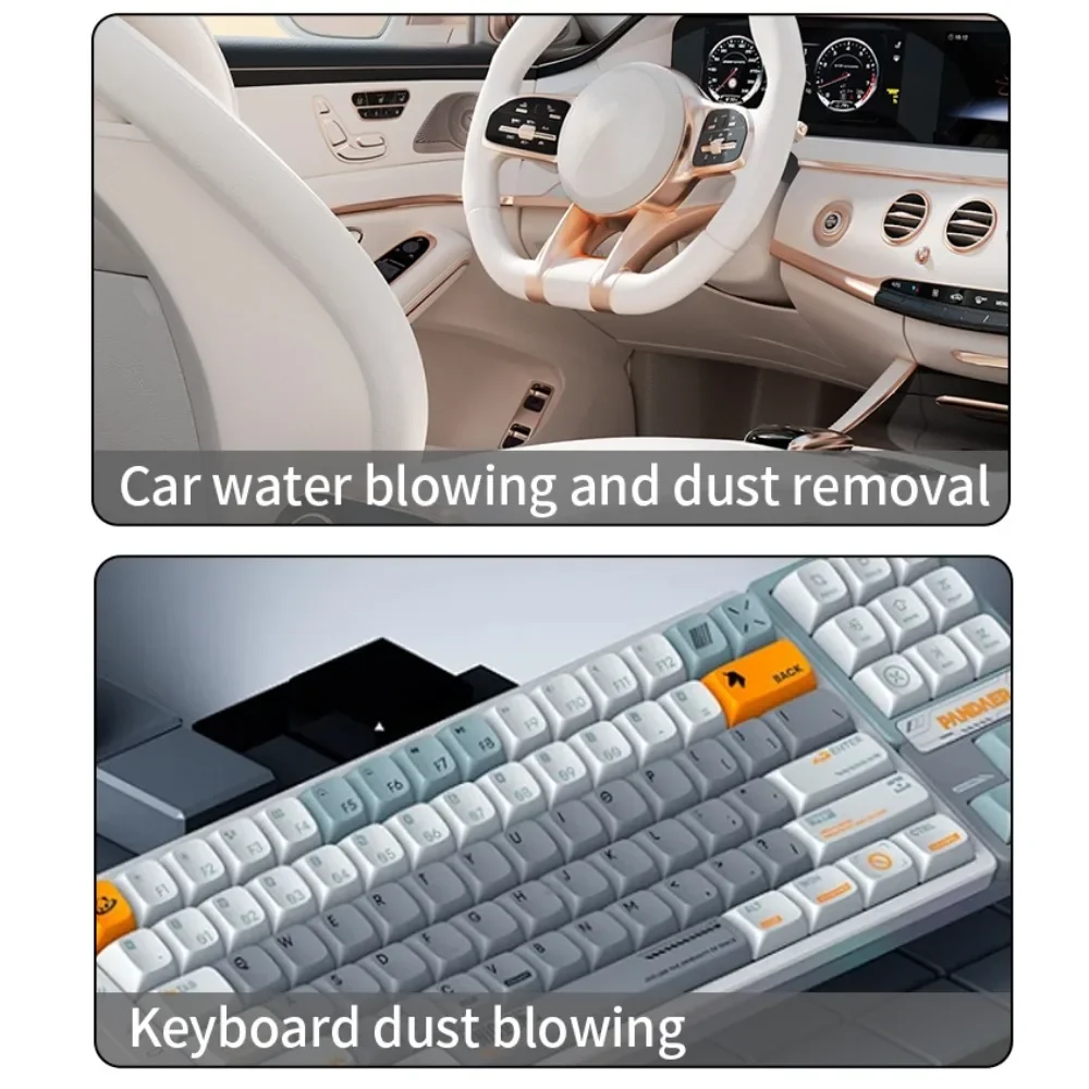 150000 RPM منفاخ هواء عنيف صغير بدون فرش يده مروحة توربو كهربائية سرعة الرياح 52 متر/الثانية بطارية 4000 مللي أمبير مع ضوء LED