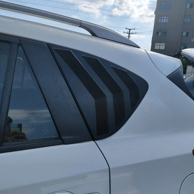 Rear Side Window Louver Vent Cover Shutter Blinds Panel Trims For Mazda CX-5 CX5 KF KE 2013 14 -2016 2017-2022 ABS Car Styling